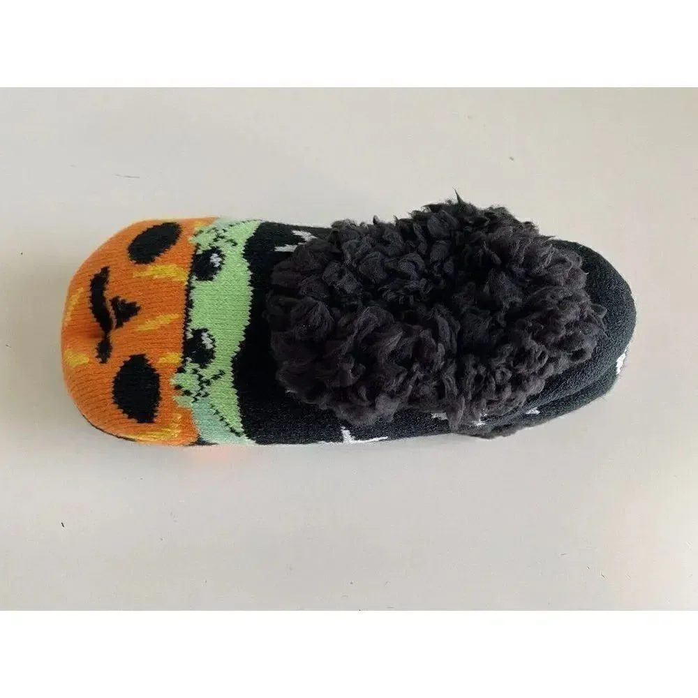 Baby Yoda Halloween‎ Pumpkin Slipper Socks Sz 4-10 Grogu Star Wars Non-Slip NEW